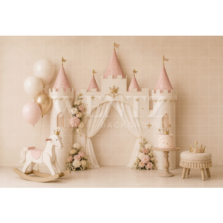 Fundo Fotográfico em Tecido Smash The Cake Princesa / Backdrop 8692