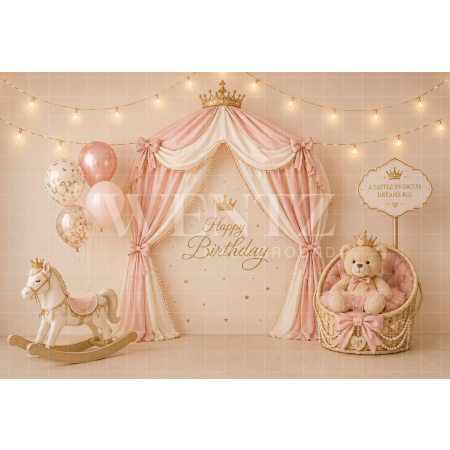 Fundo Fotográfico em Tecido Smash The Cake Princesa / Backdrop 8752