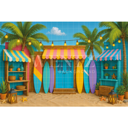 Fundo Fotográfico em Tecido Surf Verão / Backdrop 8029