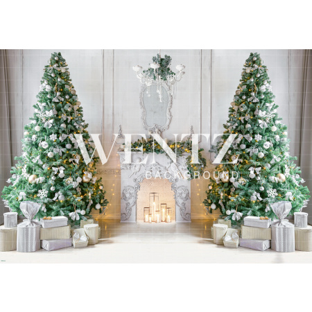 Fundo Fotográfico em Tecido Sala de Natal Clássica / Backdrop 2322