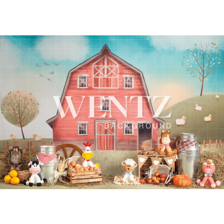 Fundo Fotográfico em Tecido Fazendinha / Backdrop 2248