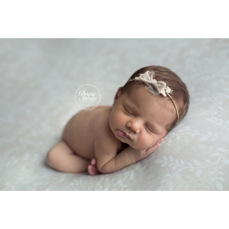 Fundo Fotográfico em Tecido Floral Bege / Backdrop 1643