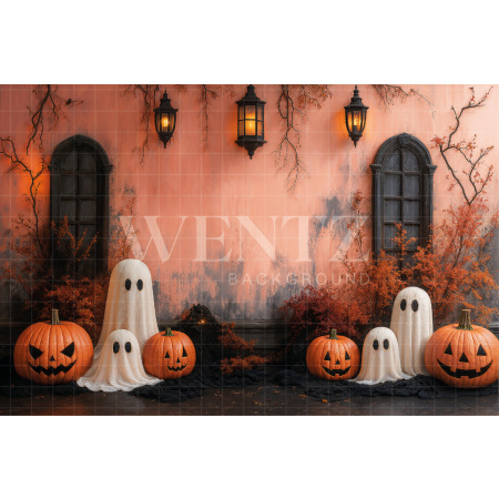 Fundo Fotográfico em Tecido Fantasmas Halloween / Backdrop 7648