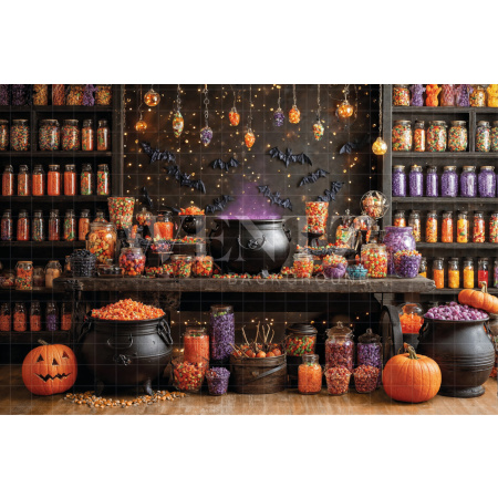 Fundo Fotográfico em Tecido Halloween / Backdrop 7664