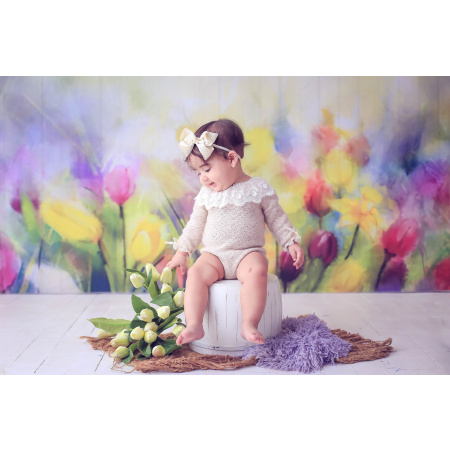 Fundo Fotográfico em Tecido Floral / Backdrop 912