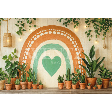 Fundo Fotográfico em Tecido Arco-Íris Boho / Backdrop 7093