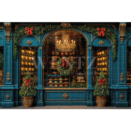 Fundo Fotográfico em Tecido Padaria de Natal / Backdrop 7585