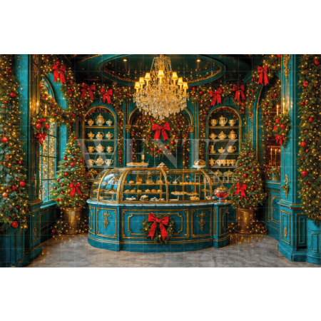 Fundo Fotográfico em Tecido Padaria de Natal / Backdrop 7587