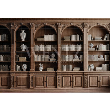 Fundo Fotográfico em Tecido Biblioteca Rústica / Backdrop 7266