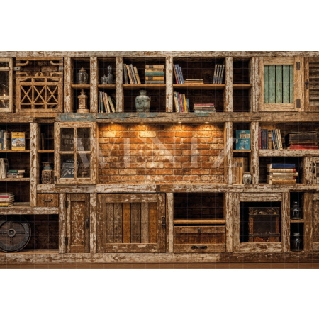 Fundo Fotográfico em Tecido Estante de Livros Dia dos Pais / Backdrop 7276