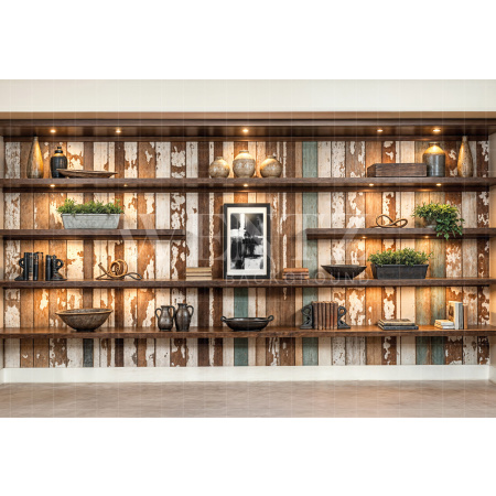 Fundo Fotográfico em Tecido Estante Rustica Dia dos Pais / Backdrop 7254