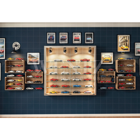 Fundo Fotográfico em Tecido Coleção de Carros Dia dos Pais / Backdrop 7255