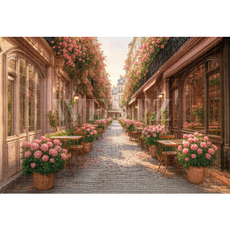 Fundo Fotográfico em Tecido Rua de Primavera / Backdrop 7871