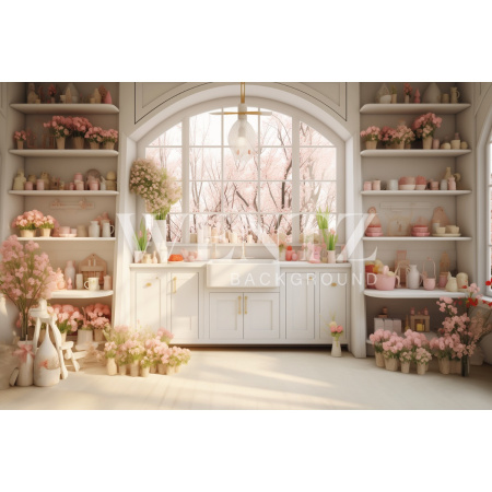 Fundo Fotográfico em Tecido Cozinha de Páscoa / Backdrop 5497