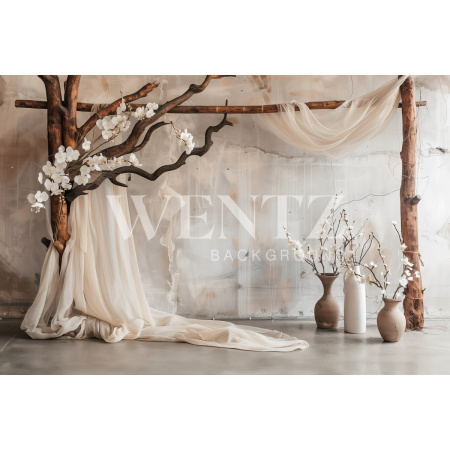 Fundo Fotográfico em Tecido Dia das Mães Arco Boho / Backdrop 5738