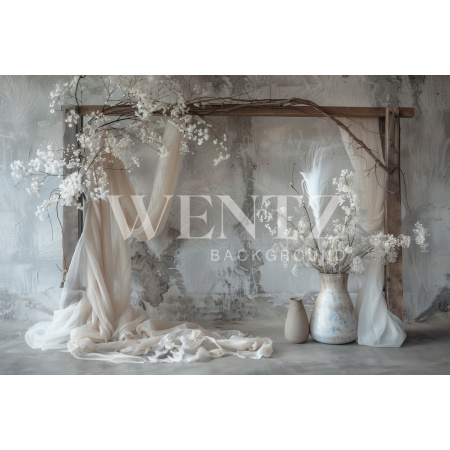 Fundo Fotográfico em Tecido Dia das Mães Arco Boho / Backdrop 5720